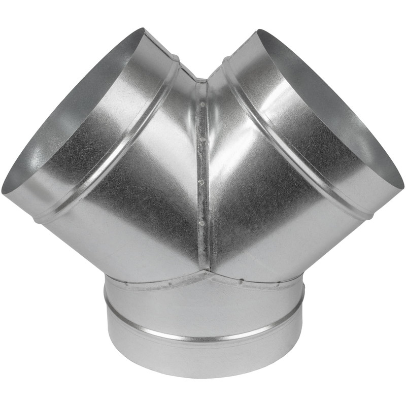 Repa Market 8 Inch Y Duct Connector – 45 Degree Galvanized Steel Duct Splitter