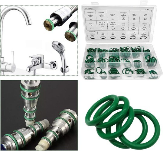 270PCS O-Ring Kit, 18 Sizes Vehicle Compressor Fluorine Rubber O-Ring Assortment