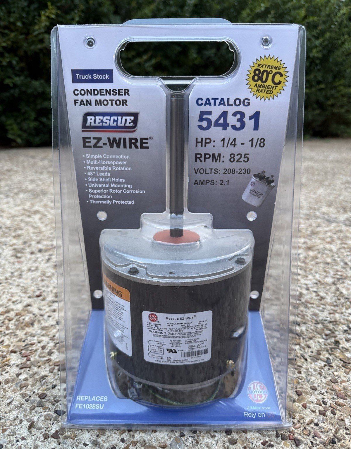 Rescue EZ-Wire 5431 Condenser Fan Motor 208-230V 2.1A Reversible