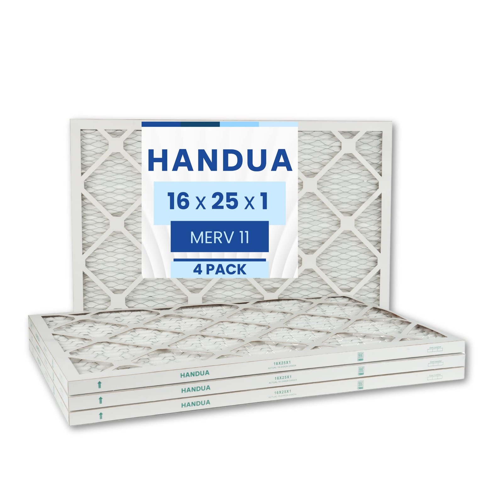 Handua 16X25X1 Air Filter Merv 11 Plated Furnace Ac Air Replacement Filter 4