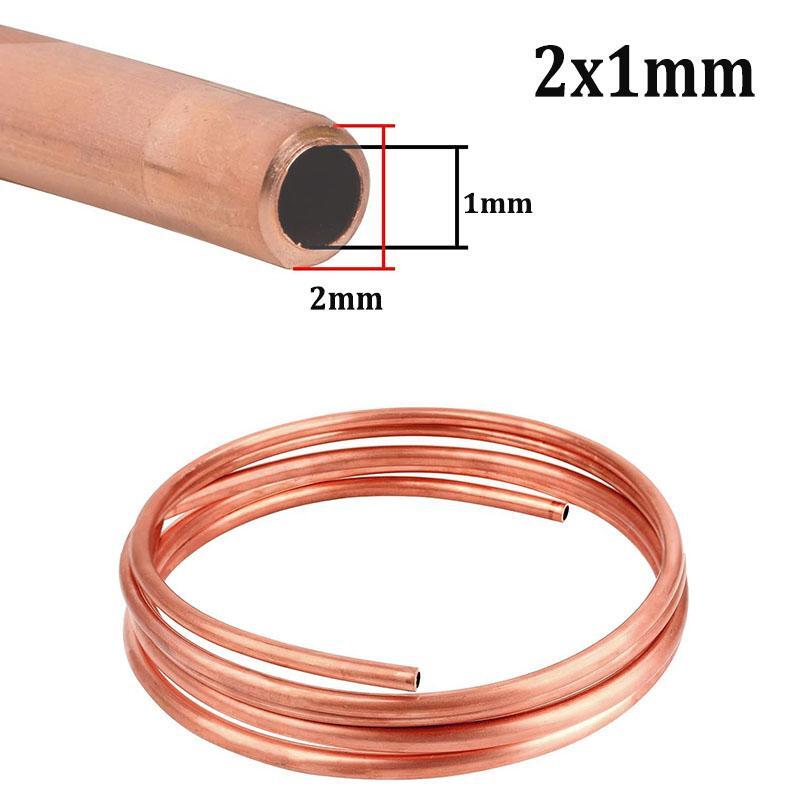 1M Soft Copper Tube Coil 2-12mm OD T2 Pipe Air Conditioning Refrigeration Tubing