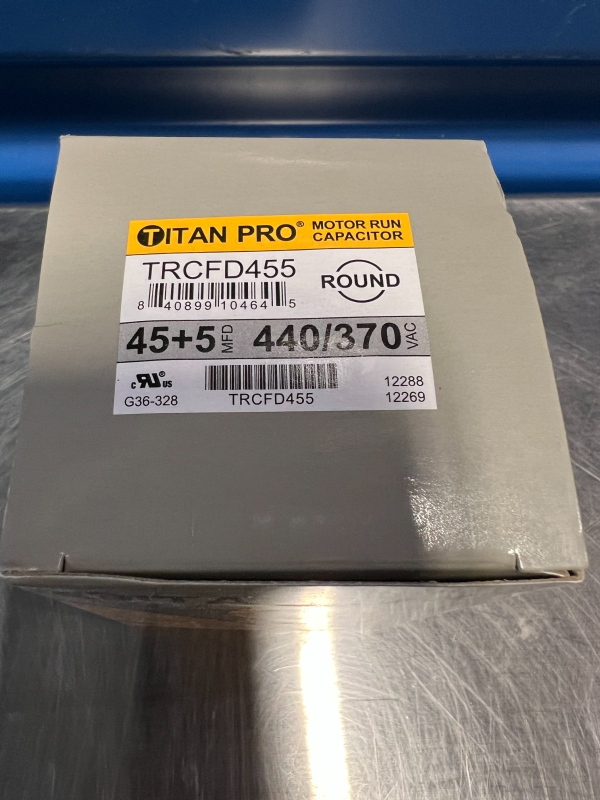 TitanPro TRCFD455 HVAC Round Dual Motor Run Capacitor. 45/5 MFD/UF440/370 Volts