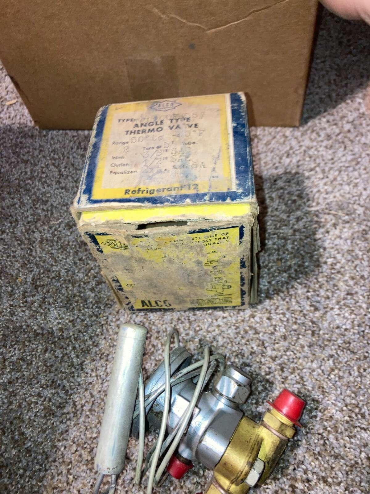 NEW ALCO CONTROLS TCL200FW55 6A 2 TONS 5′ 3/8 X 1/2 ANGLE TYPE THERMO VALVE