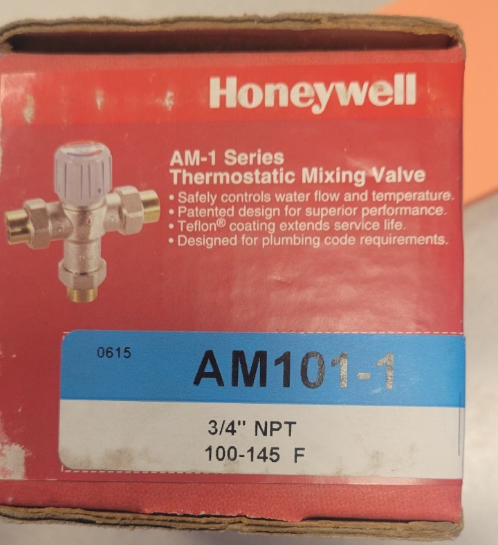 Honeywell AM-1 Series Mixing Valve 3/4″ NPT AM101-1 Thermostatic Mixing Valve