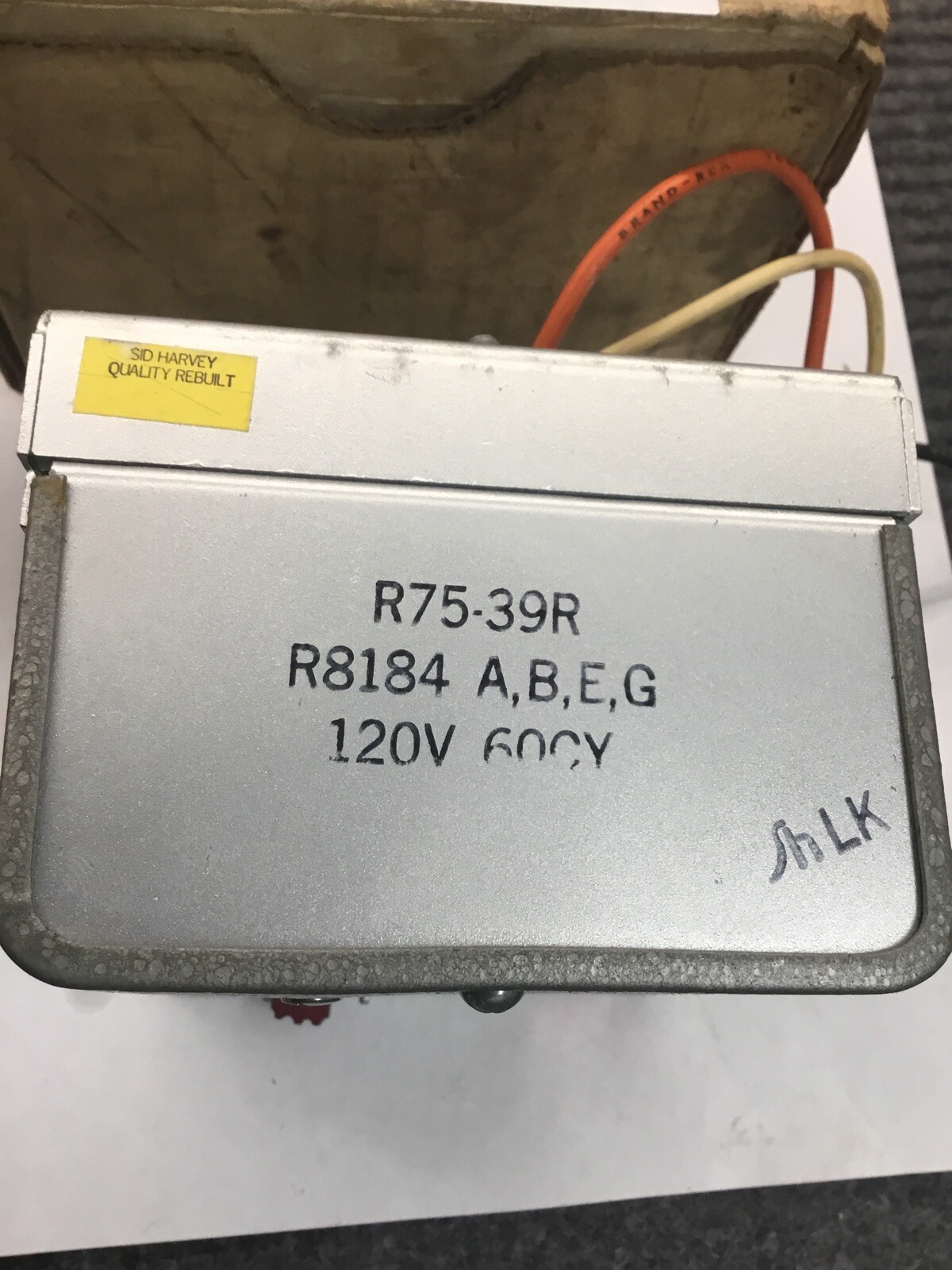 Honeywell R75-39R Cad Cell relay R8184 A,B,E,G 120V Sid Harvey Refurb.