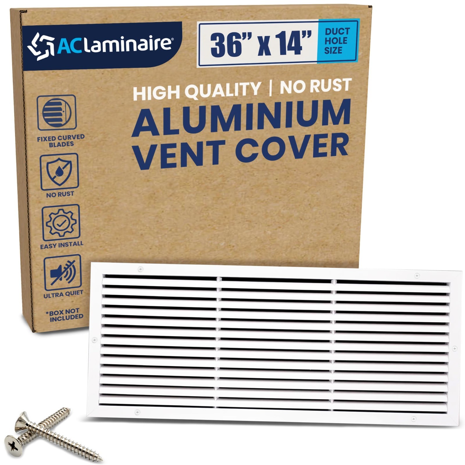 36″x14″ Decorative Air Return Vent Cover Aluminum HVAC Grille for Ceiling & Wall