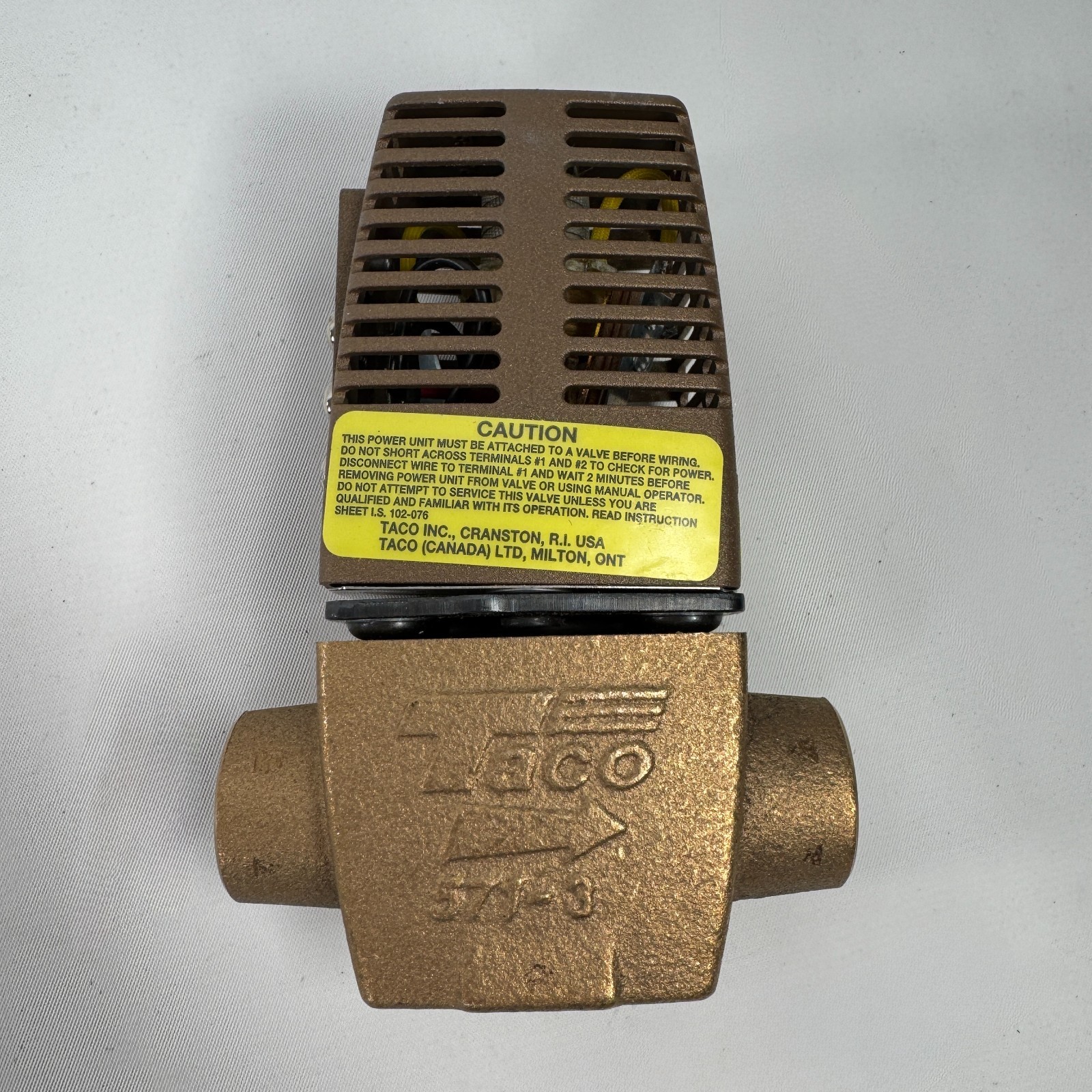 Taco Zone Valve 2 Way Gold Series 571-2, 3/4″ Sweat , 24V, 125 PSI