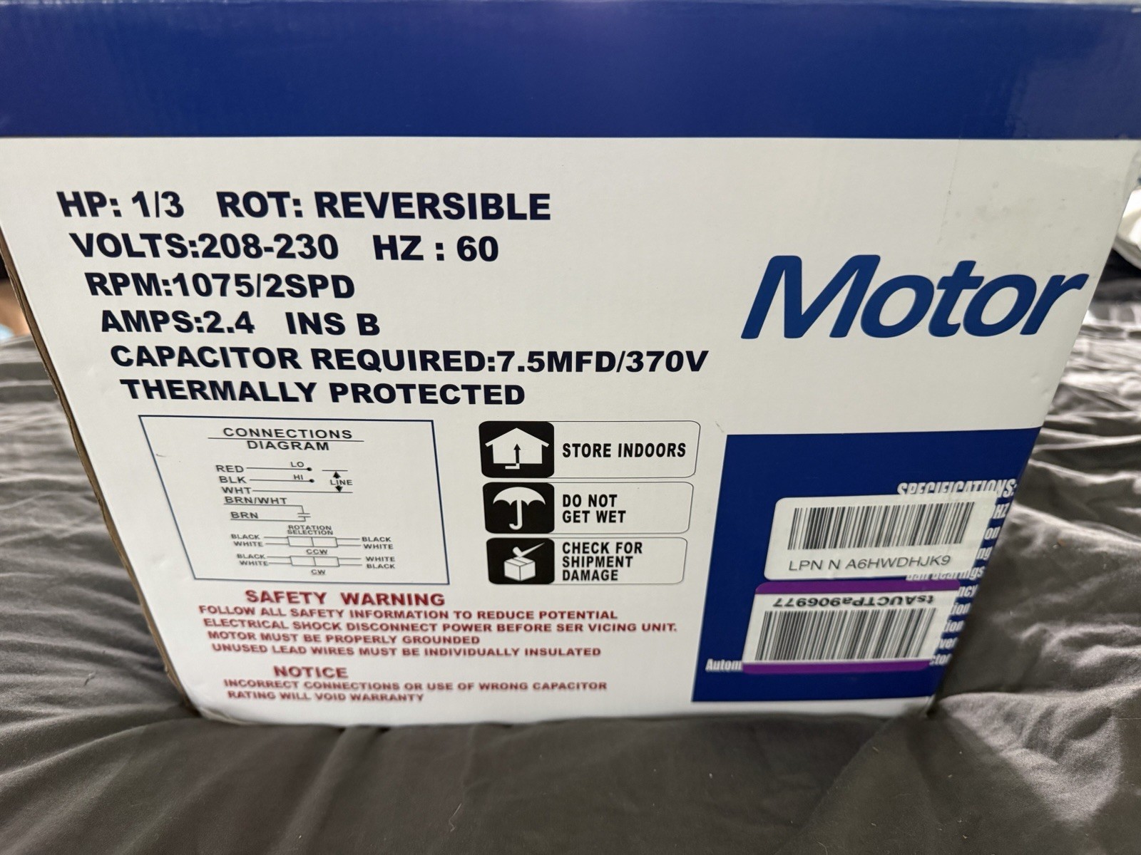 5KCP39GGP993AS 1/3HP Furnace Blower Motor Replace GE Dayton Goodman Genteq Amana