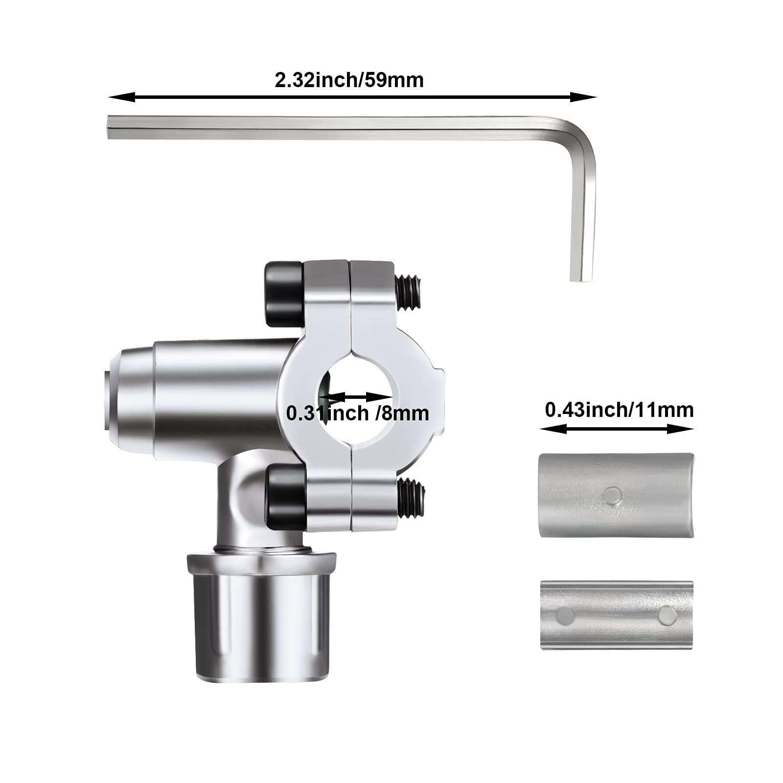 4 Sets Piercing Valve Kits for Refrigerators, Fits 1/4, 5/16, 3/8 Inch Pipes