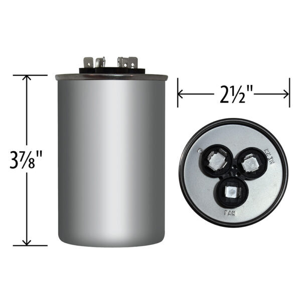 35/7.5 uf MFD 370 – 440 VAC Capacitor replaces GE Genteq Capcom C33575R C43575R