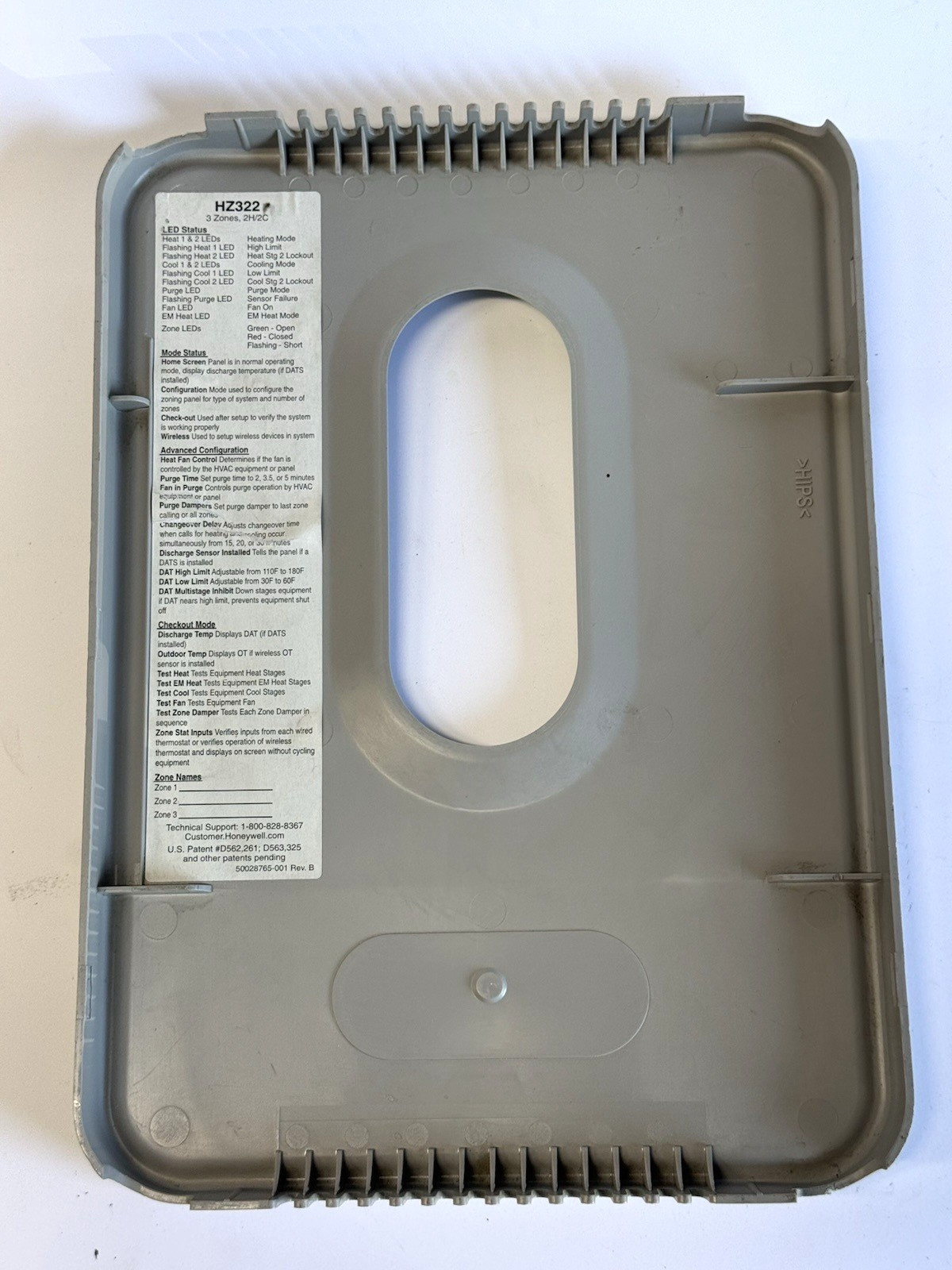 Honeywell Truezone HZ322 3 Zone Control Panel
