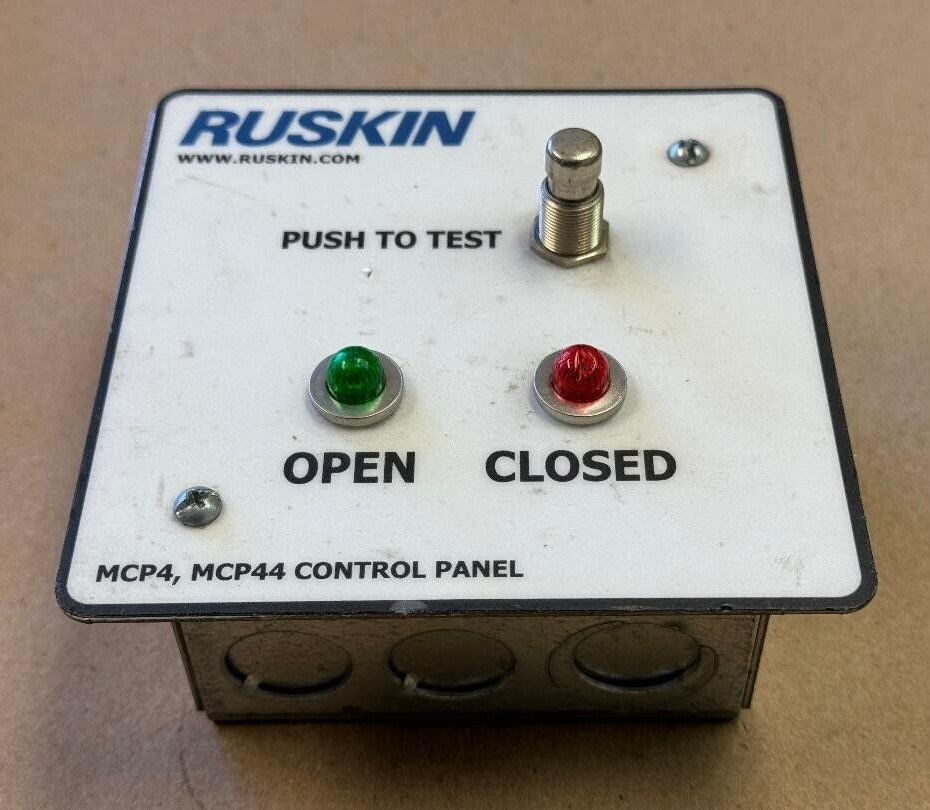RUSKIN: SINGLE DAMPER PUSH-START CONTROL PANEL: MCP4