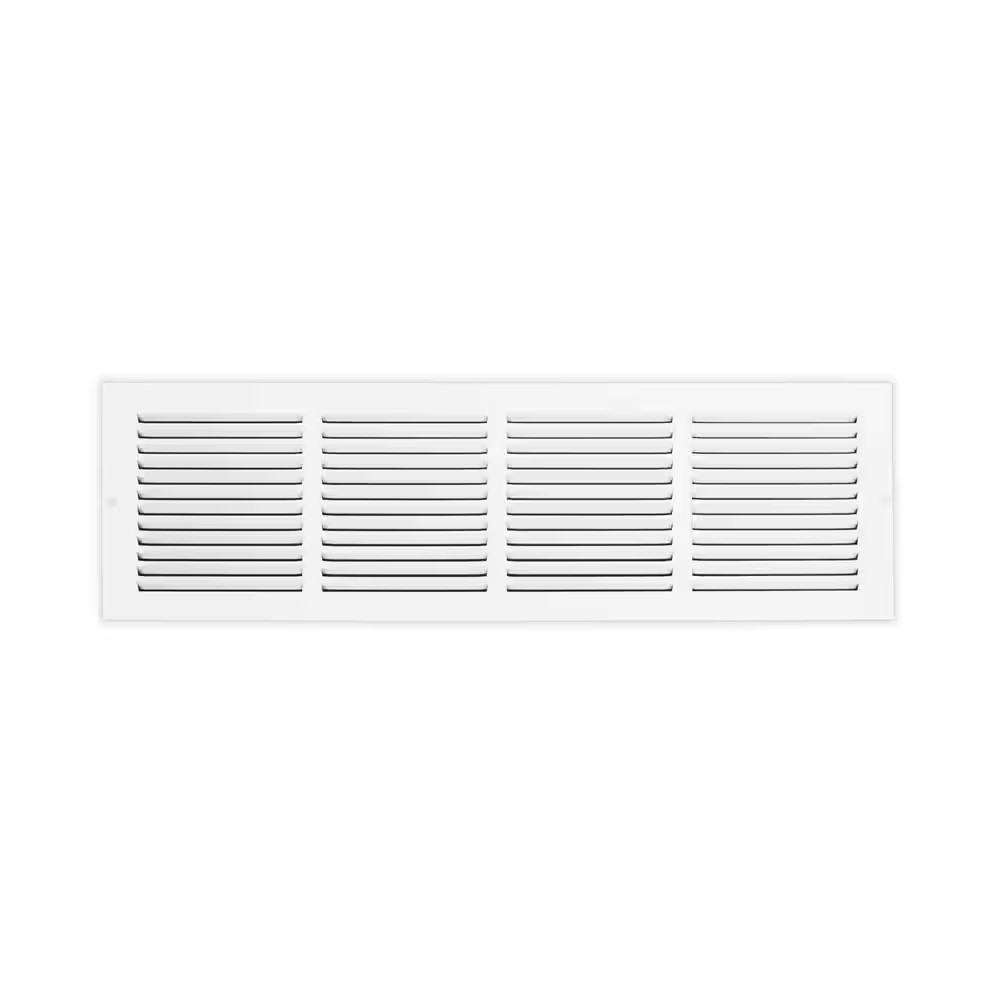 24 In. X 6 In. Steel Return Air Grille in White