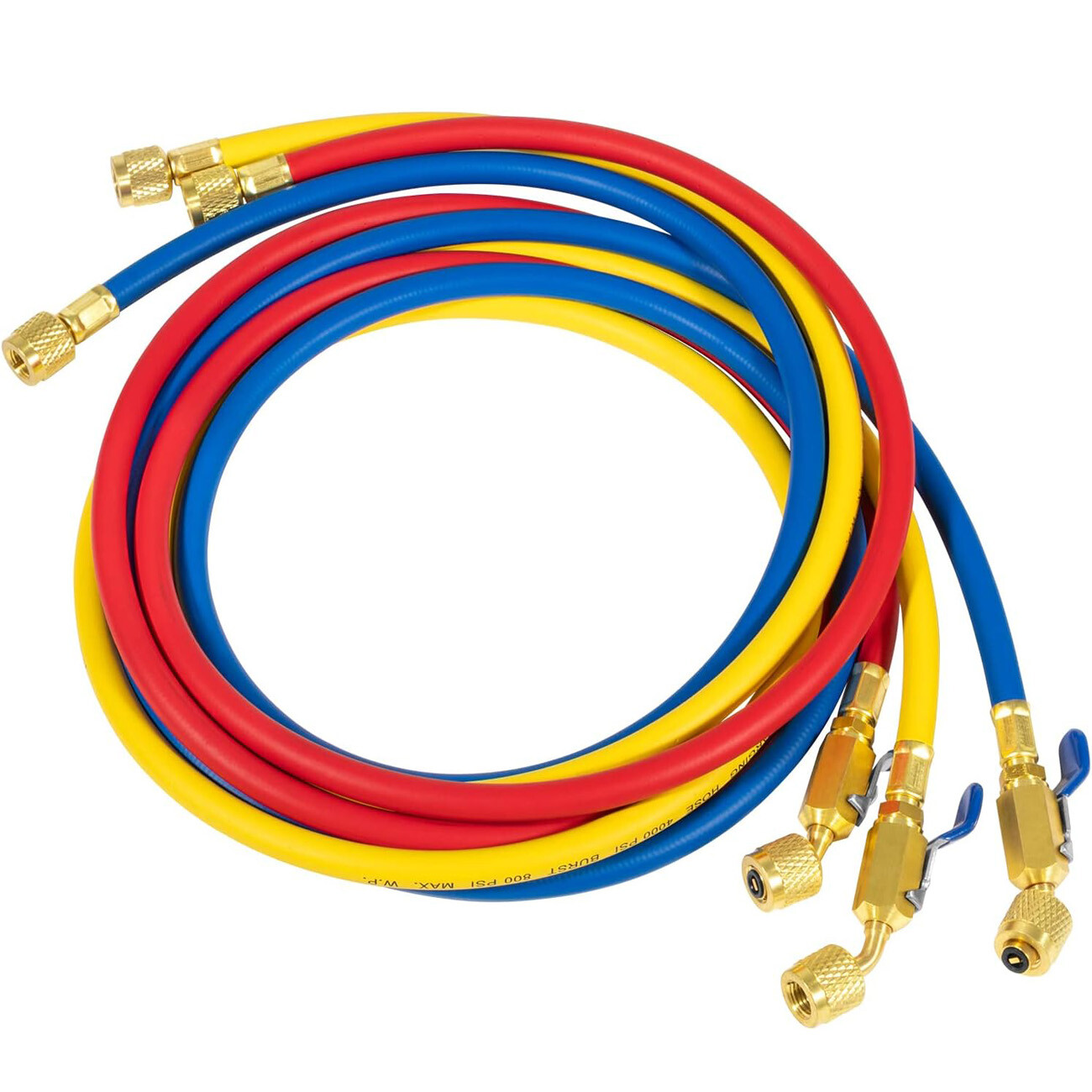 3X 29986 Plus II 1/4″ Hose with Compact Ball Valve End Refrigerant Charging Hose