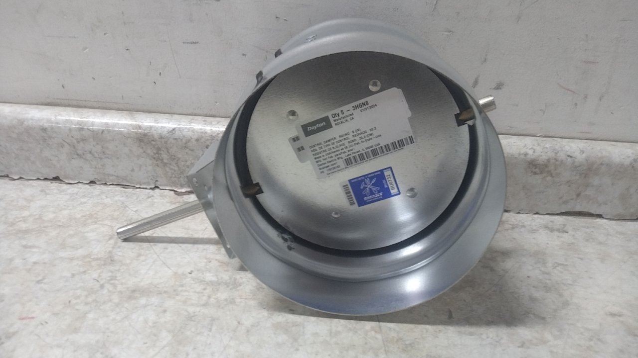 Dayton 3HGN8 8 In Duct Diameter 14 In Overall L Manual Control Damper