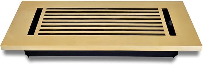 GOLD Brass Floor Register – Antique Brass GOLD 4″ x 10″ NEW