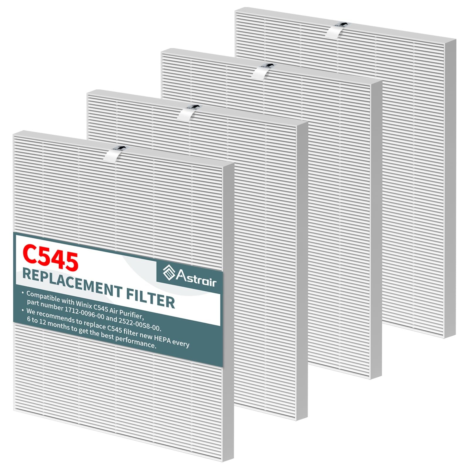 4 Pack C545 HEPA Replacement Filter Compatible 11″ x 13″ x 1″, C545-4Hepa