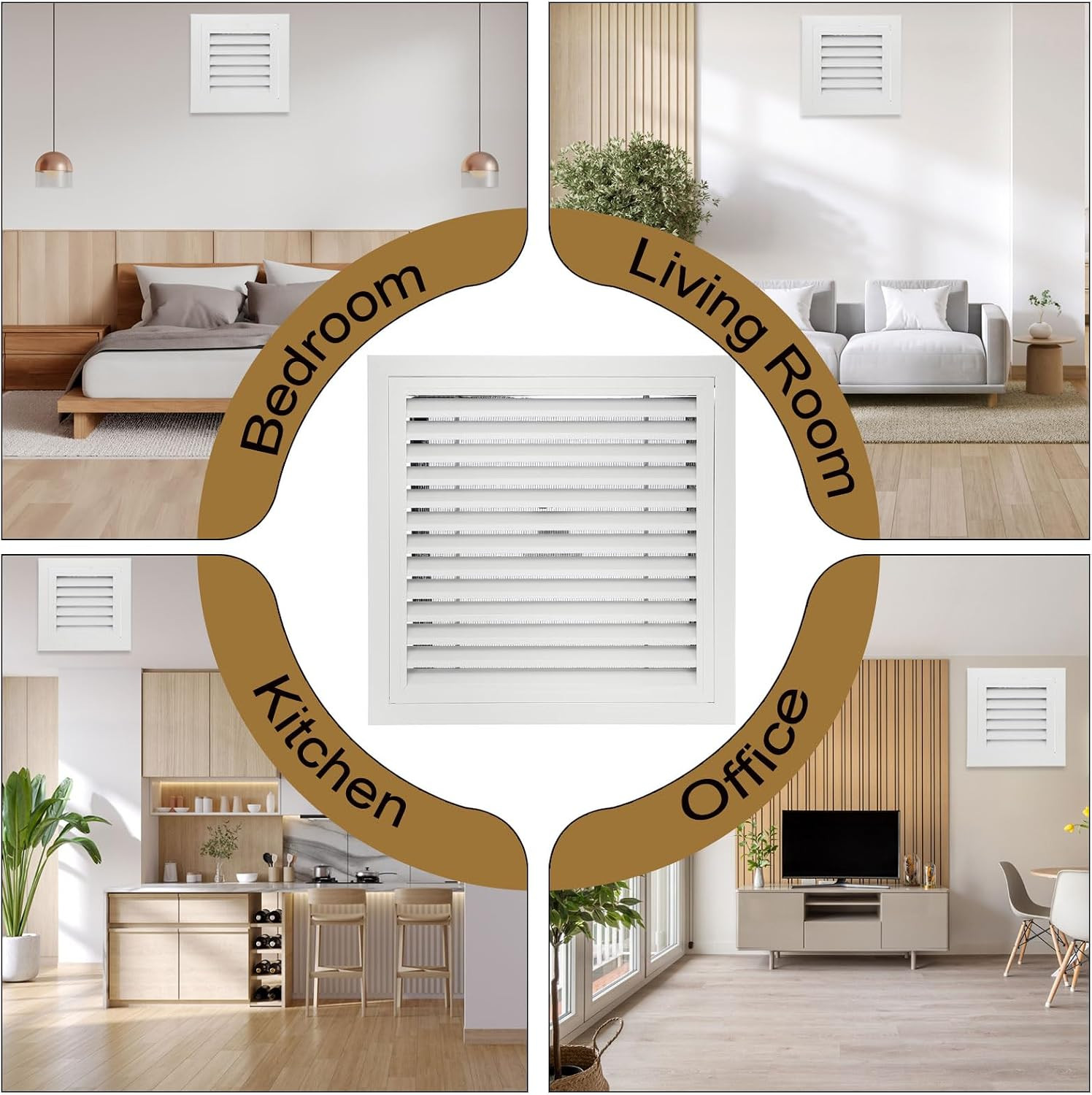 20″ X 20″ Aluminum Return Grille, Return Air Vent Cover Linear Bar Removable Gri
