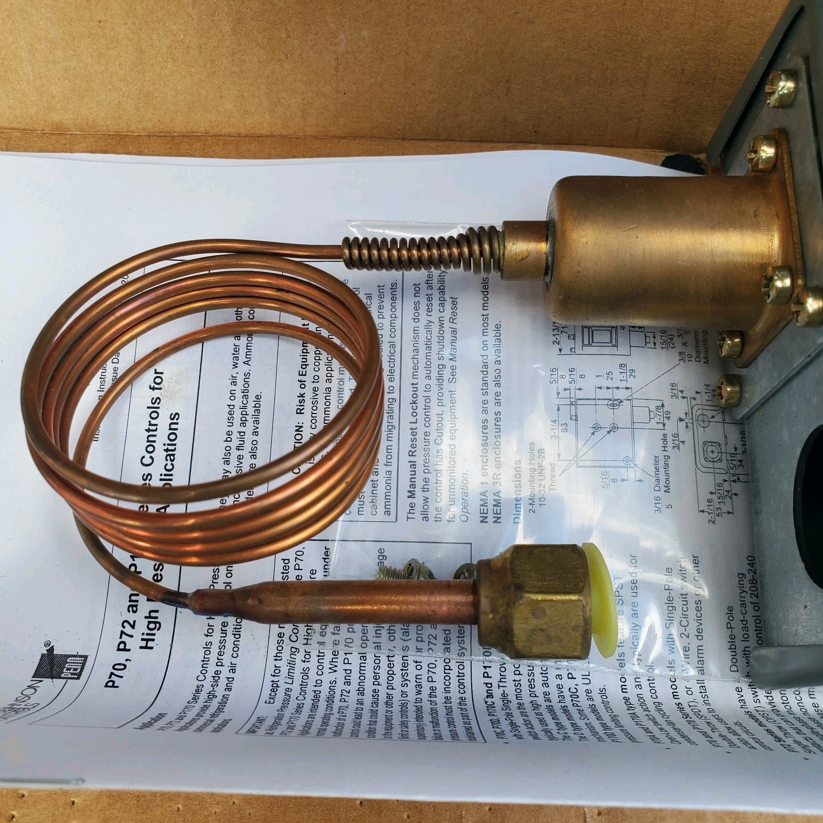 Johnson Controlls PENN P70AA-118C High Pressure Fan Cycling Control