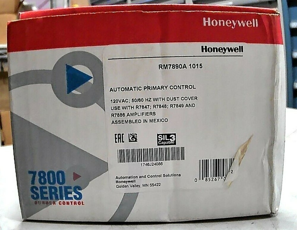 HONEYWELL RM7890A1015 ON-OFF AUTO PRIMARY CONTRL INTERMITTENT PILOT 120VAC *FSHP