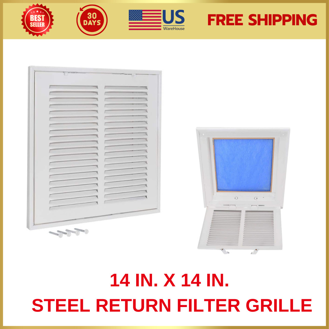 14 in. x 14 in. Steel Return Air Filter Grille for Wall or Ceiling Openings