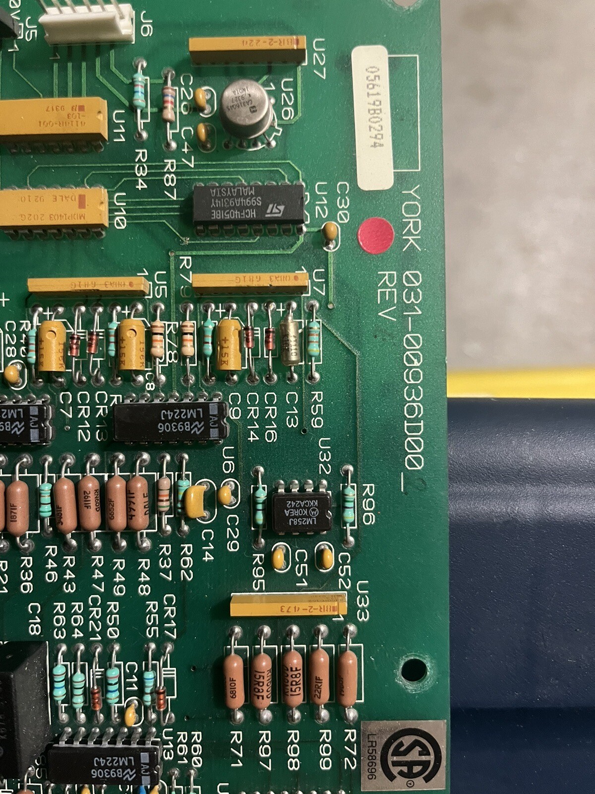 YORK 031-00936D00 Rev D Chiller Control Board