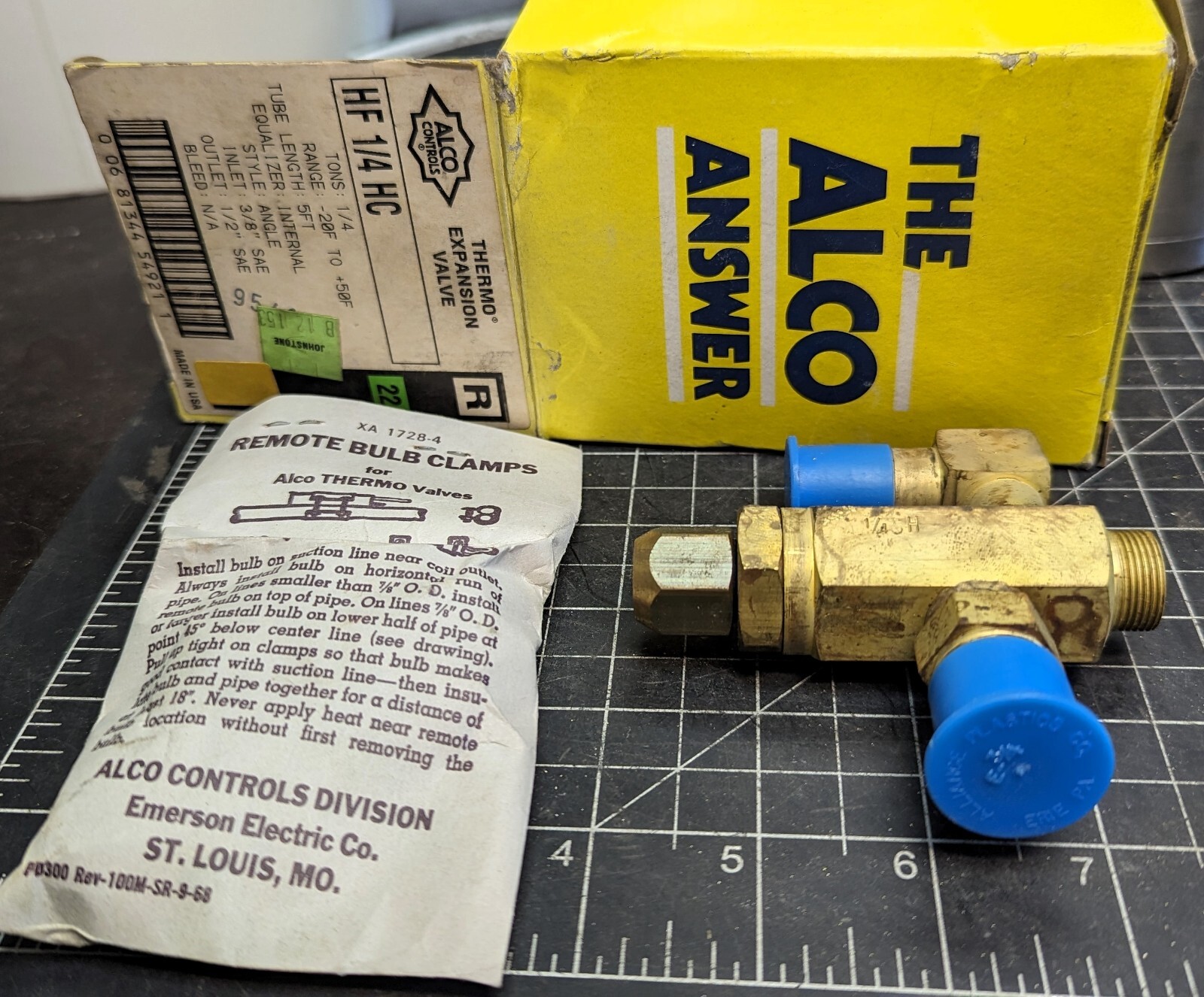 Alco / Emerson HF 1/4 HC Thermo Expansion Valve ¼ Ton 3/8 SAE ½ SAE [A6F1] #12