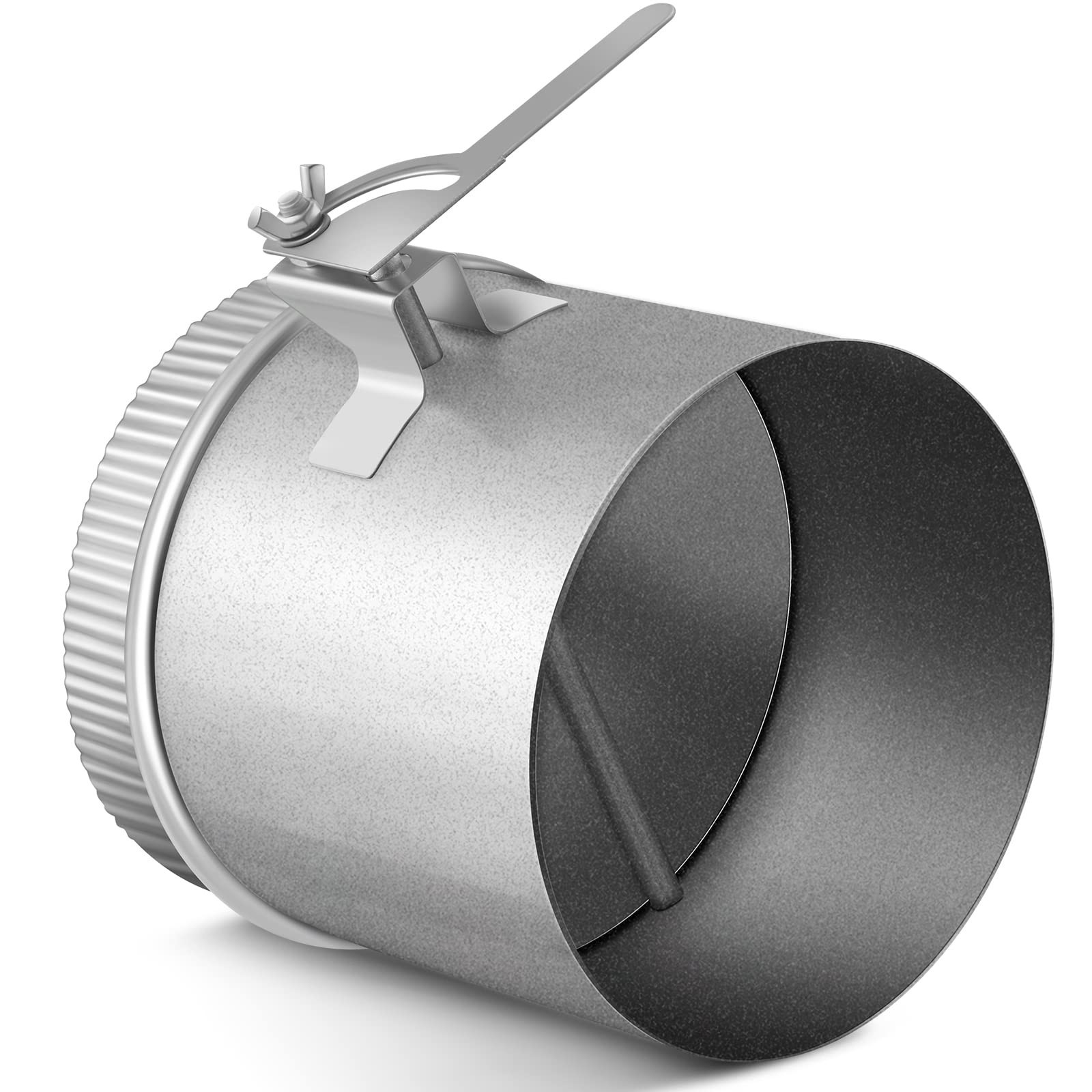 Therwen 6-Inch Backdraft Damper with Sleeve for HVAC Duct