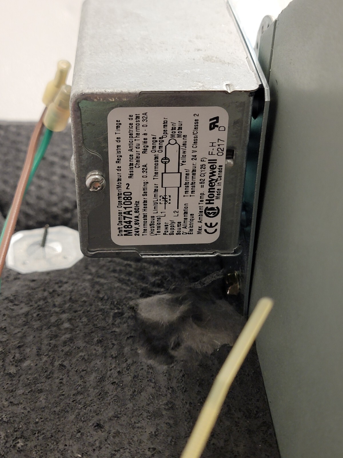 Honeywell Fresh Air Damper. 35% Manual. 1FA0406. RXRF-FAB1. New Open Box.