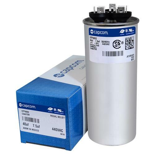 American Standard Capacitor 40/7.5 uf MFD x 440 VAC # 97F9882 Genteq Replacement