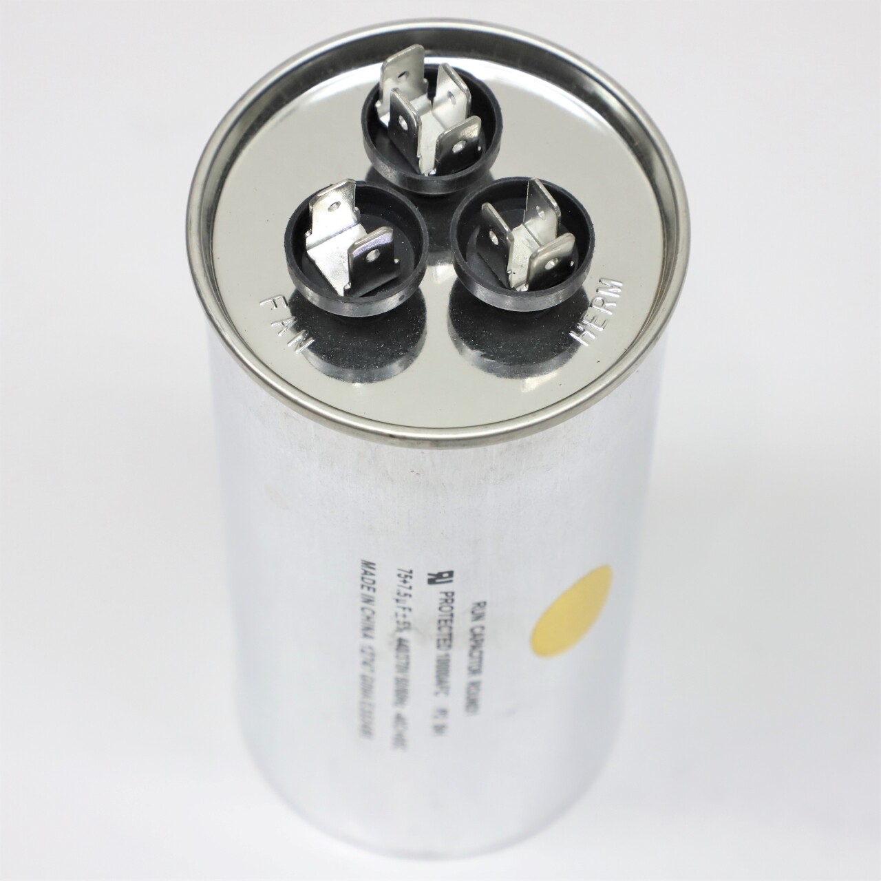 Supco CD75+7.5X440R HVAC Motor Round Dual Run Capacitor 75 + 7.5 MFD 440 Volts