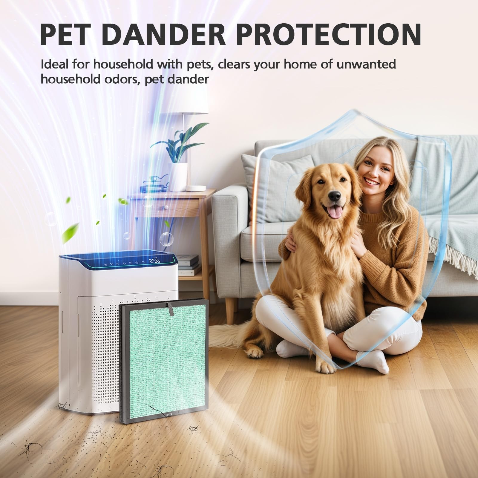 MR5866 Replacement Filter Pet Care Compatible with MORENTO MR5866 Air Purifie…