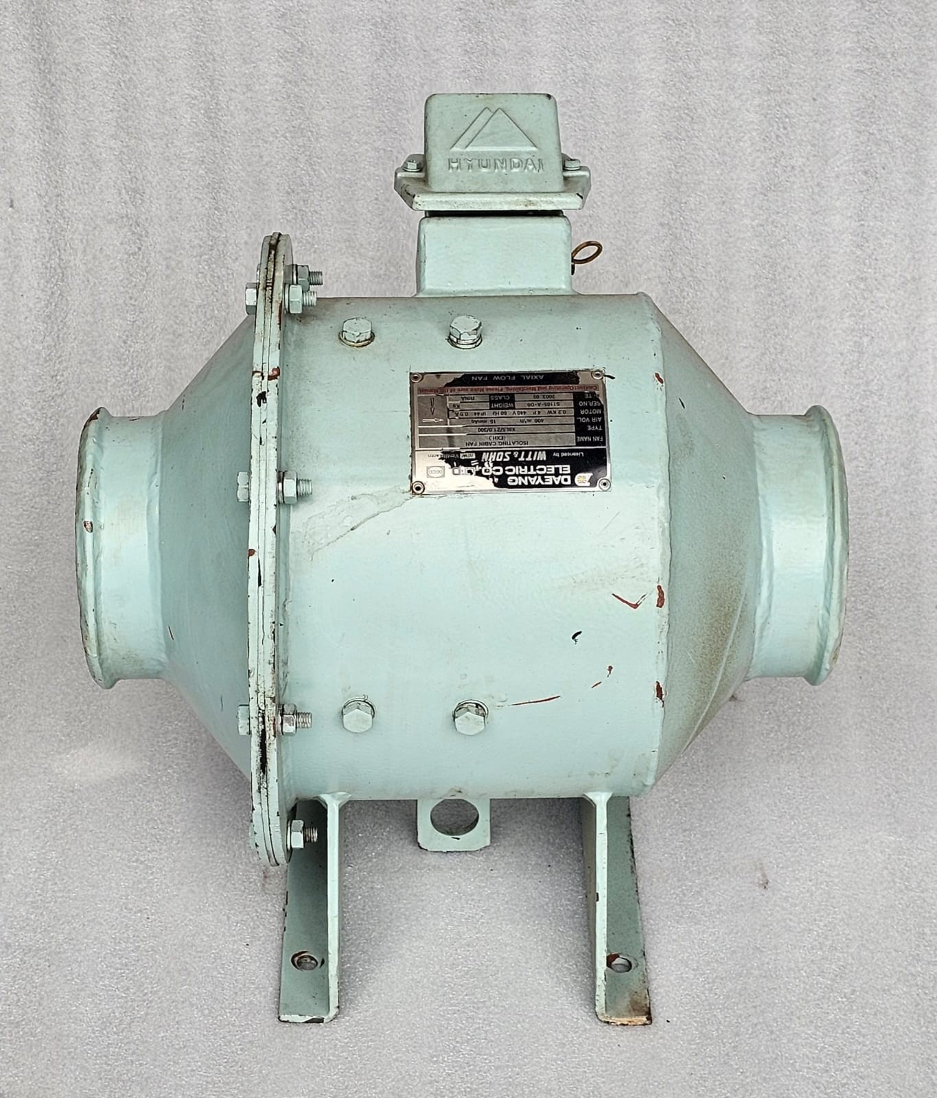 Daeyang Electric Co. X8L5/Z1.0/300 0.2 KW 60 HZ 440V ISOLATING CABIN FAN