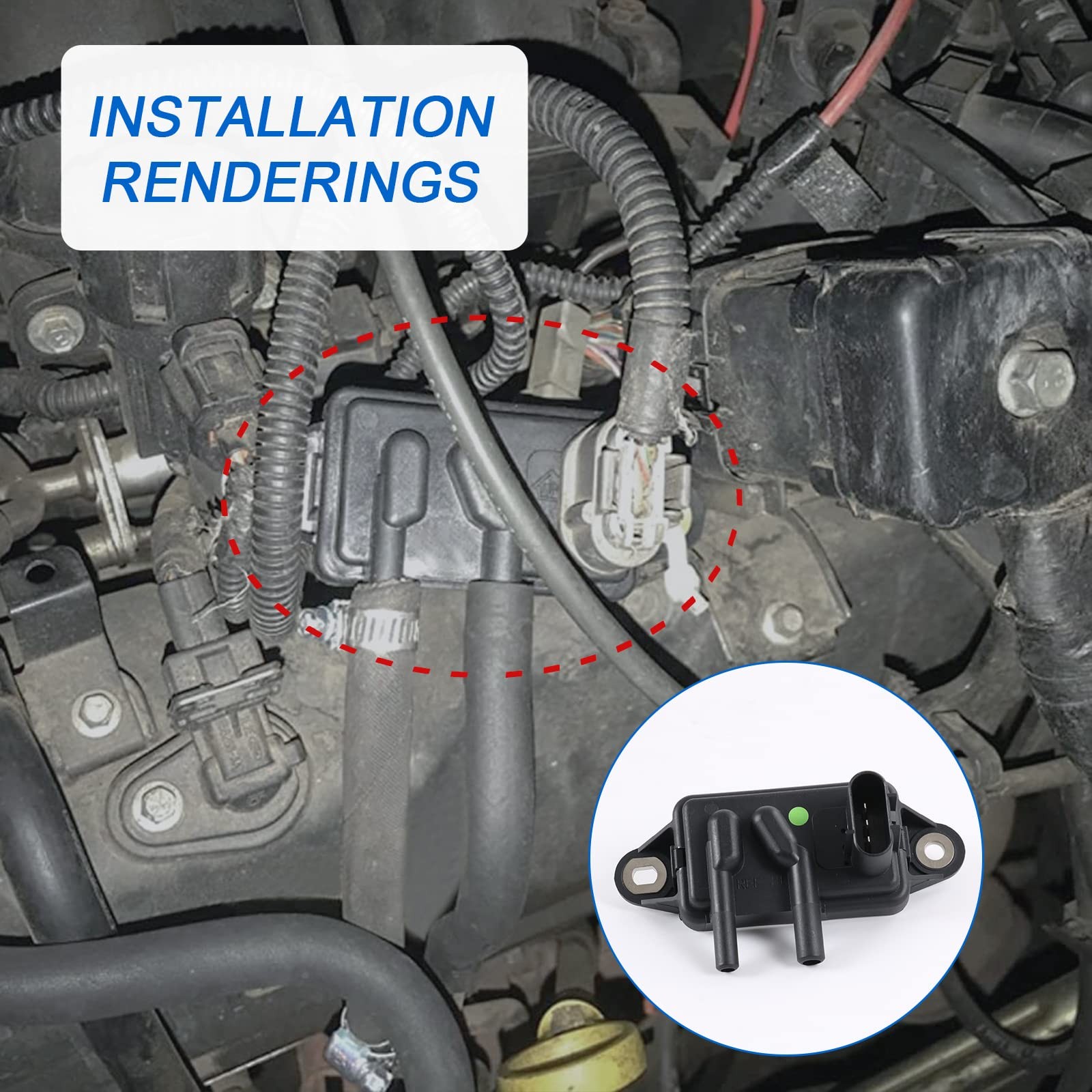EGR Exhaust Gas Recirculation Pressure Feedback Sensor Replacement for Ford F…