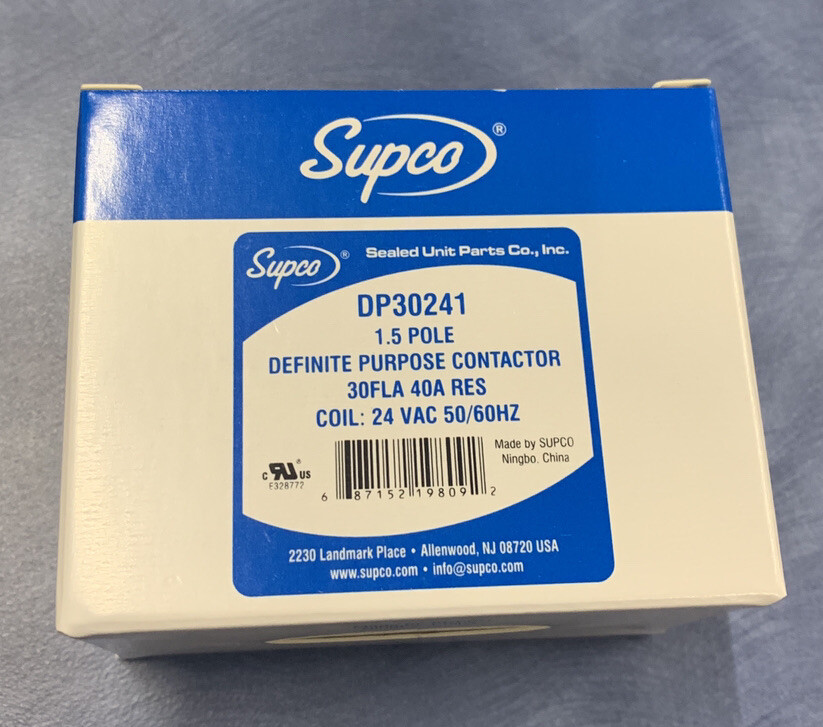SUPCO CONTACTOR 30A 240V 1.5-POLE DP30241