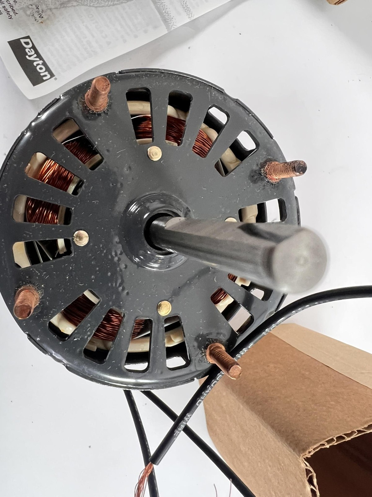 Dayton 3M547E Shaded Pole Blower Motor 1/20 HP 1550 RPM 115V 1PH Sleeve Bearing