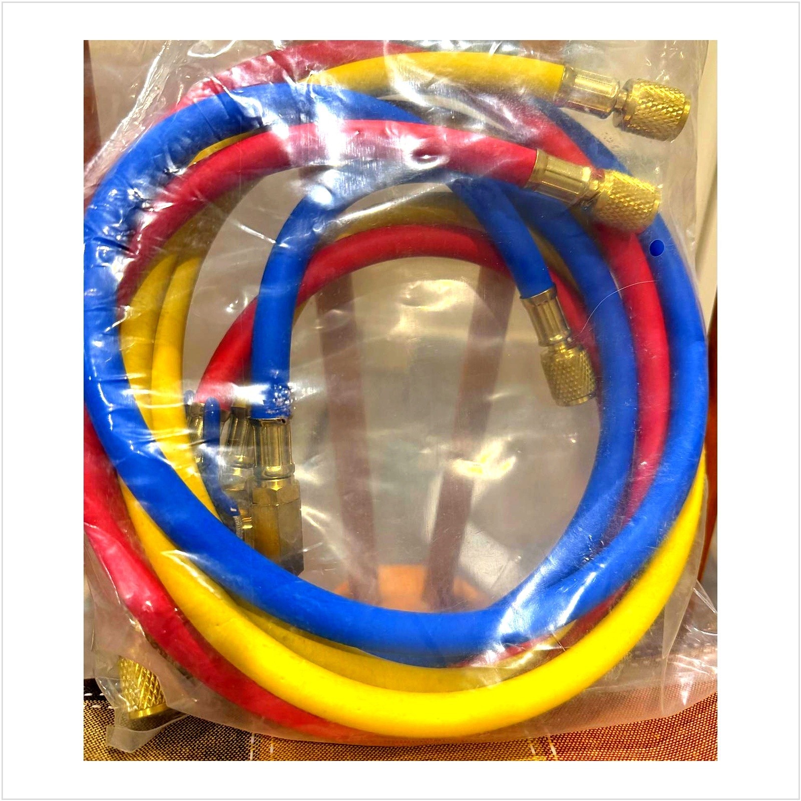Yellow Jacket 29986 Plus II 1/4″ Hose with Compact Ball Valve 72″ (Pack of 3)