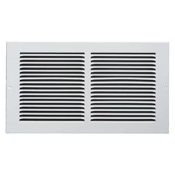 Ceiling/Wall Return Air Grille, 12 in W x 6 in H Opening, 1/2 in Bar Space,