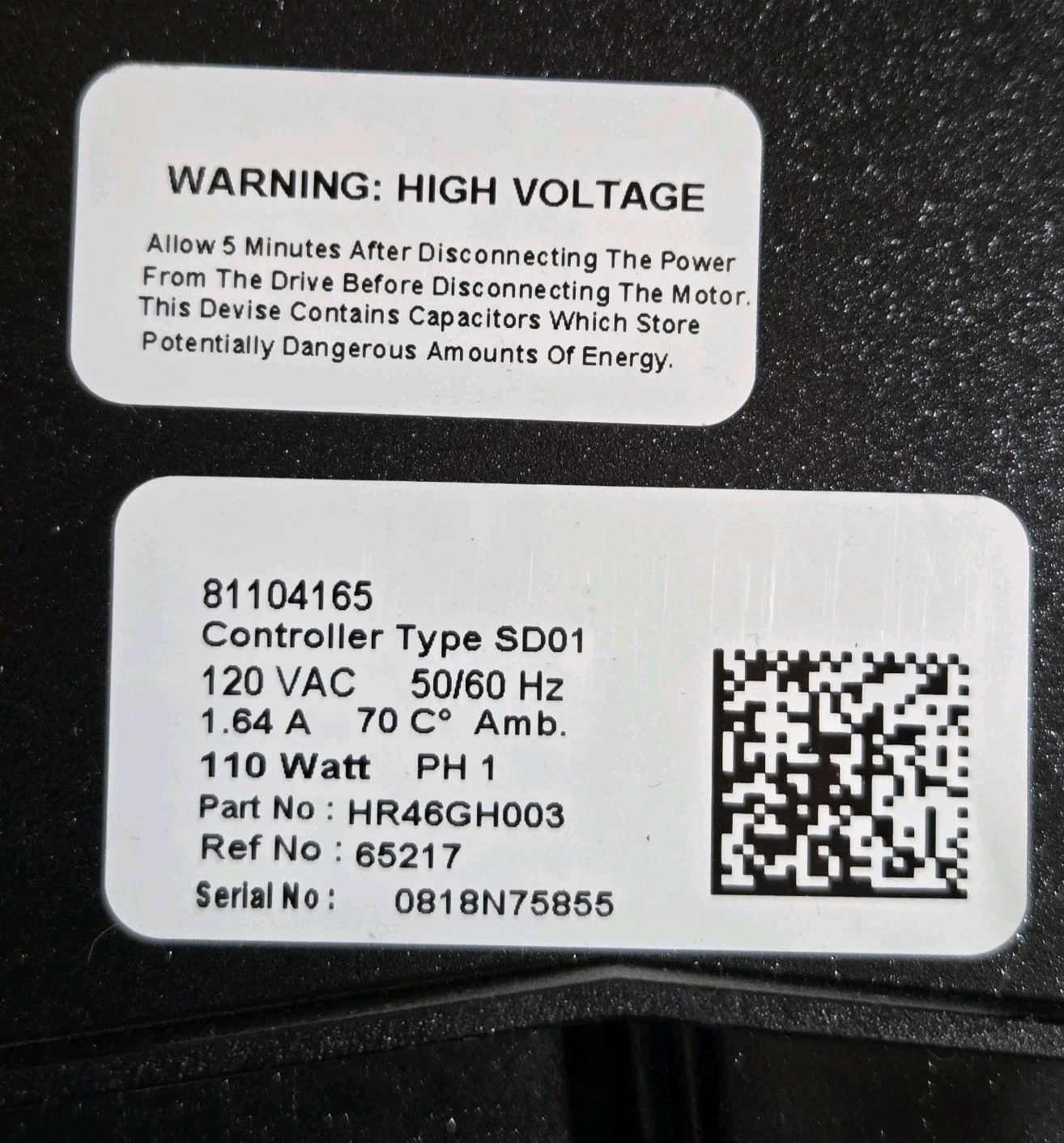 81104165 HR46GH003 340793-762 High voltage coil only of Draft Inducer Assembly