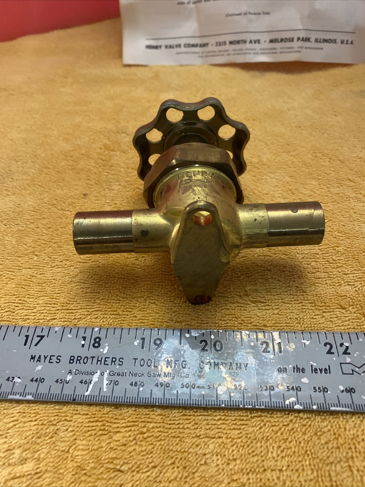 Henry 5165 Golden Bantam Packless Globe Refrigeration Valve
