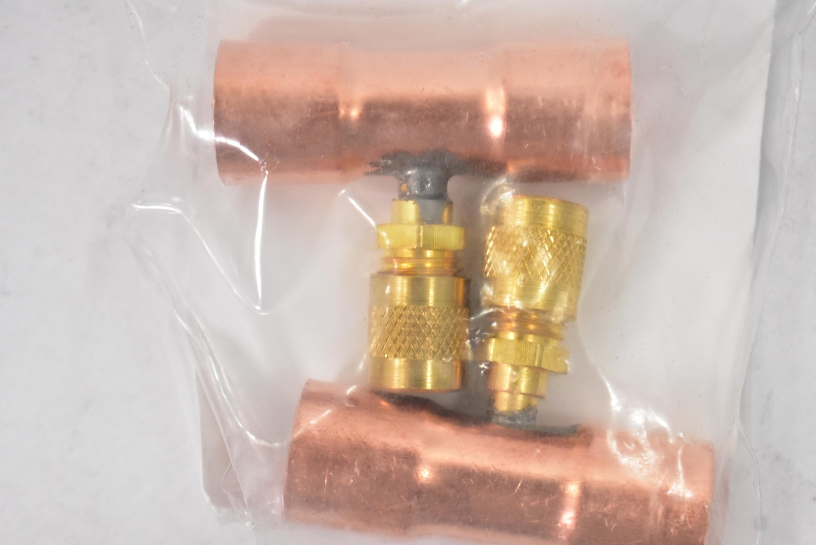 MARS 65451 Line Valve Tee Service Port 1/4 in M Flare 5/8 Copper Tube