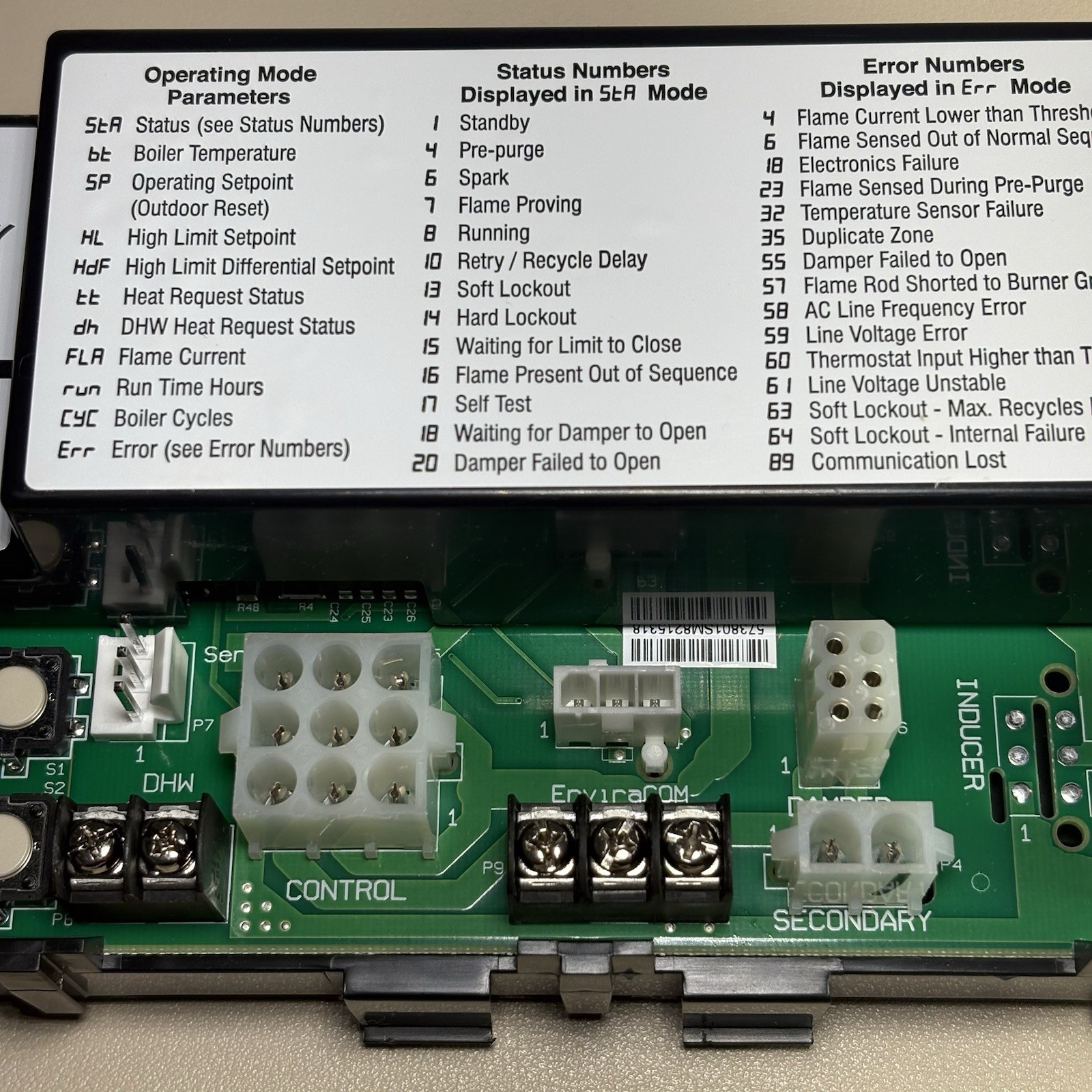 Crown Boiler 3505076 Control Board OEM Atmospheric Gas Boiler Module