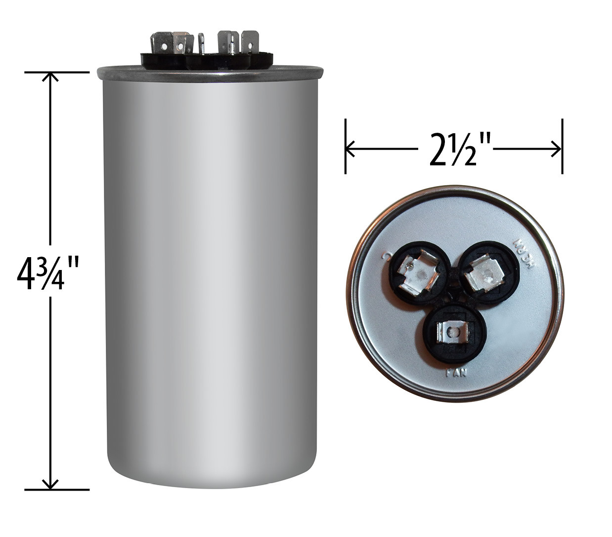 80/7.5 MFD 370 440 VAC Run Capacitor replaces GE Genteq Capcom C38075R C48075R