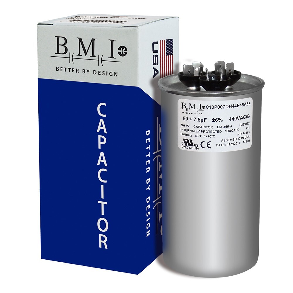 14216 – Mars OEM Replacement Run Capacitor 440/370 VAC 80/7.5 MFD Round