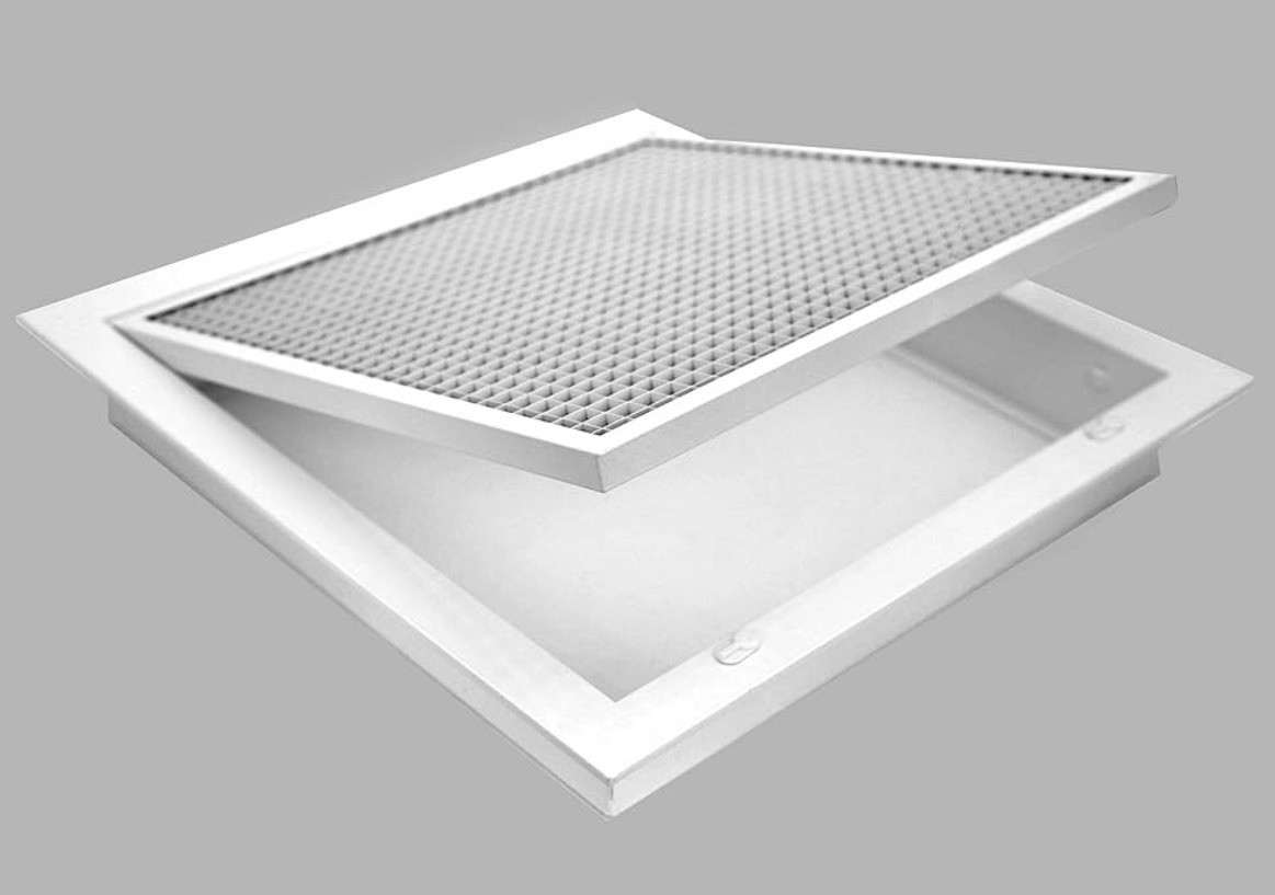 HVAC Premium 14″x30″ Cube Core Eggcrate Return Air Filter Grille White HVAC Vent