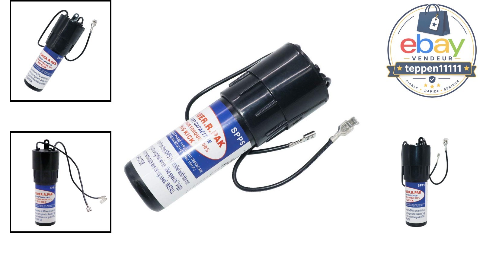Hard Start Capacitor Relay 1/2-10 H.P. 115-288V AC