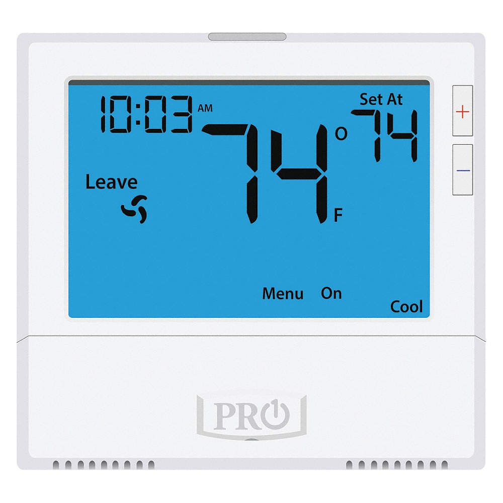 PRO1 IAQ Low Volt Prog Tstat Heat/Cool,24V AC 45KE84