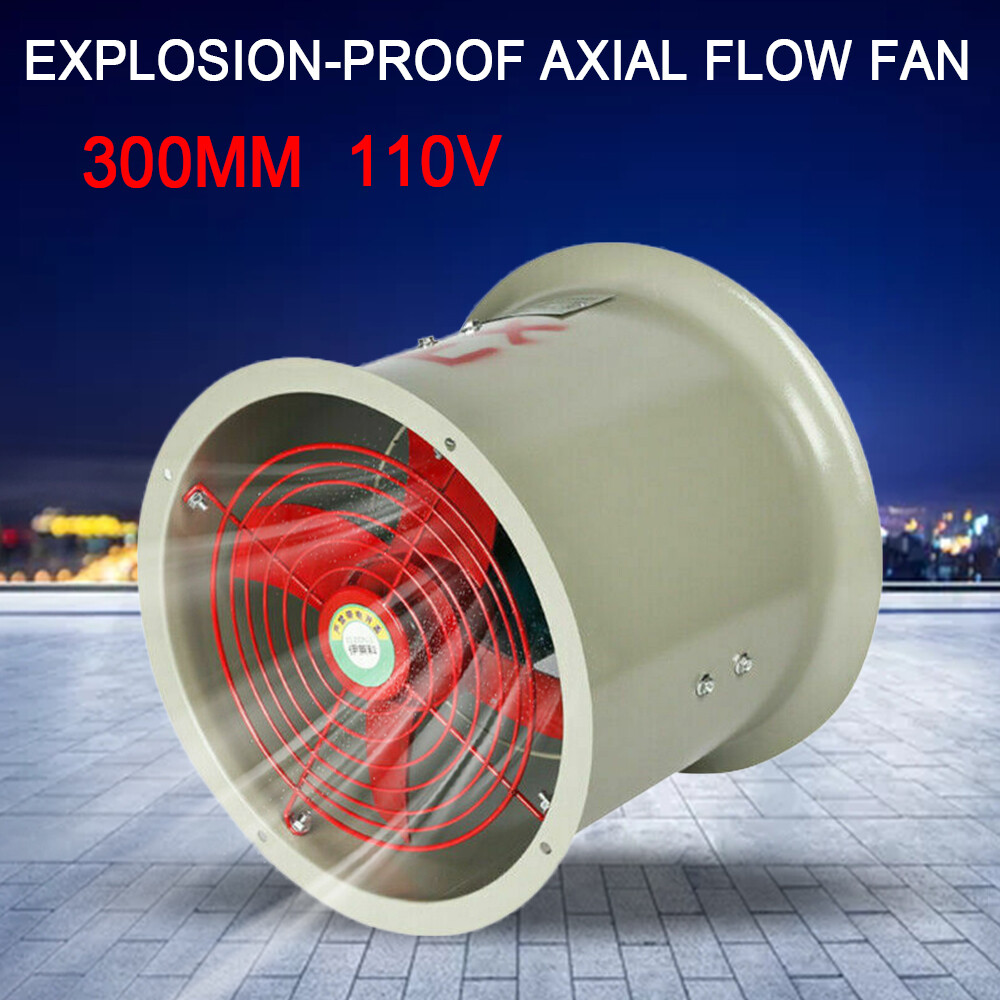 110V 12″ Explosion-proof Axial Fan Pipe Spray Booth Paint Fumes Exhaust Fan US
