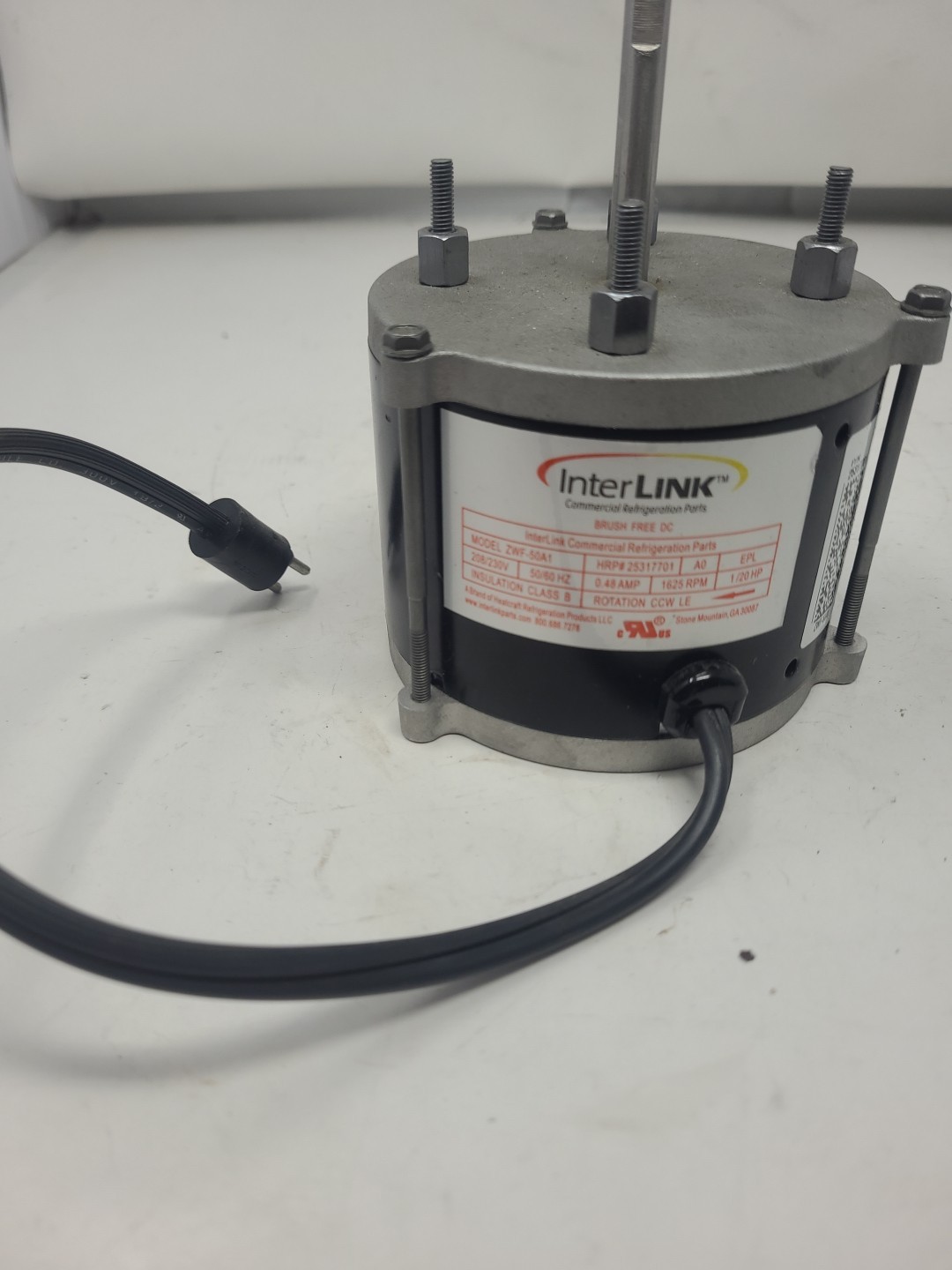 InterLINK ZWF-50A1 evap fan 208/230V 0.48A 1 Phase 1625RPM Brush Free