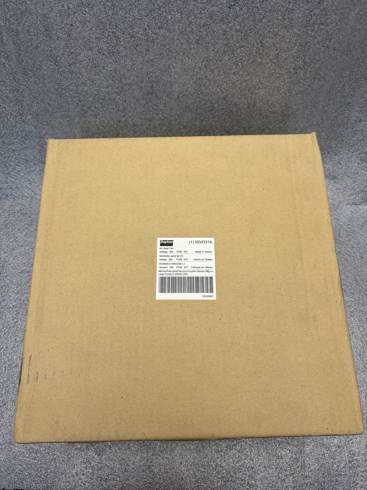55VD31 Dayton Round Ac Axil Fan 230V, 40Watt, 537CFM (Replaces 4WT45, 3VU67)